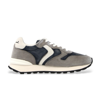 Voile blanche Sneakers in pelle blu navy Paris Race