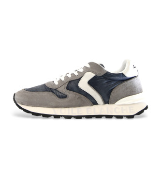 Voile blanche Sneakers in pelle blu navy Paris Race