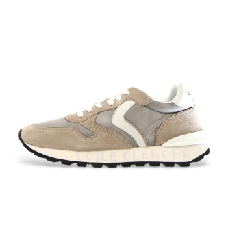 Voile blanche Sneakers in pelle Paris Race grigio, marrone