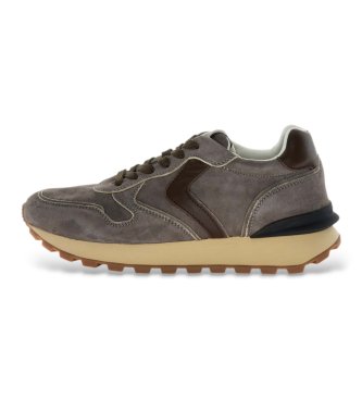 Voile blanche Leder-Sneaker Paris Race braun