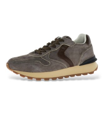 Voile blanche Leder-Sneaker Paris Race braun