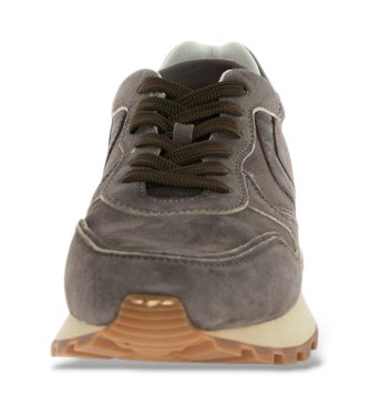 Voile blanche Leder-Sneaker Paris Race braun