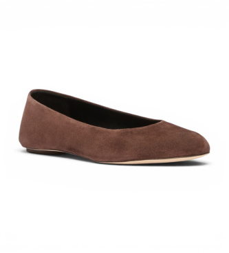 Weekend Max Mara Ballerines en Cuir Wkatodisuede marron