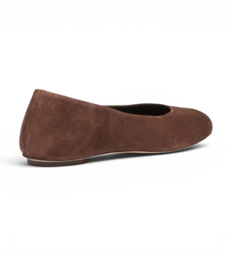 Weekend Max Mara Ballerines en Cuir Wkatodisuede marron