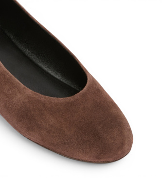 Weekend Max Mara Ballerines en Cuir Wkatodisuede marron