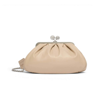 Weekend Max Mara Bolso de Piel Cubico beige