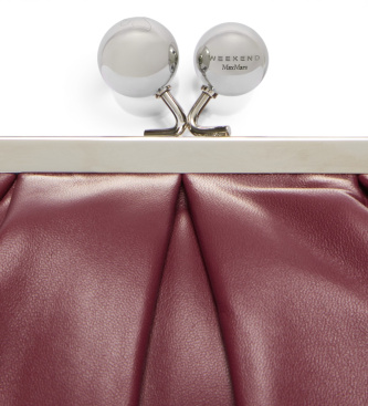 Weekend Max Mara Bolso de Piel Prati granate