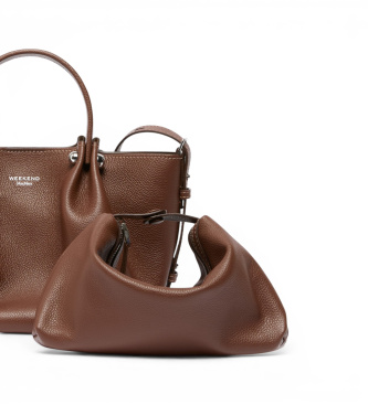 Weekend Max Mara Borsa in Pelle Wkadritto marrone