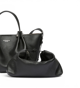 Weekend Max Mara Bolso de Piel Wkadritto negro