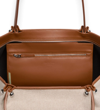 Weekend Max Mara Wkagetto Tasche beige, Leder