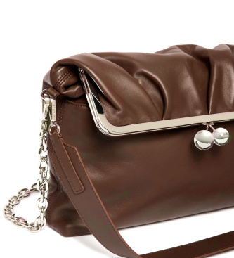 Weekend Max Mara Bolso de Piel Wkaslalom marrón
