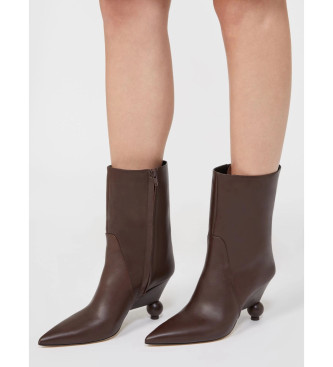 Weekend Max Mara Stivaletti in pelle marrone Rollio