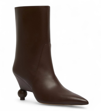 Weekend Max Mara Stivaletti in pelle marrone Rollio