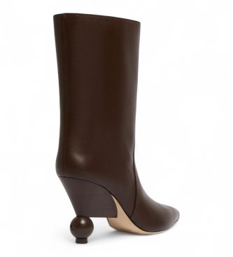 Weekend Max Mara Stivaletti in pelle marrone Rollio
