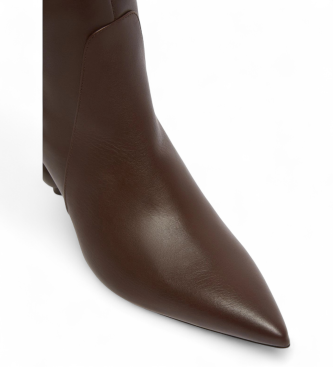 Weekend Max Mara Stivaletti in pelle marrone Rollio