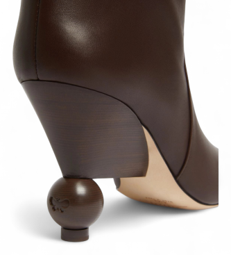 Weekend Max Mara Stivaletti in pelle marrone Rollio