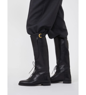 Weekend Max Mara Stivali in pelle nera Visby