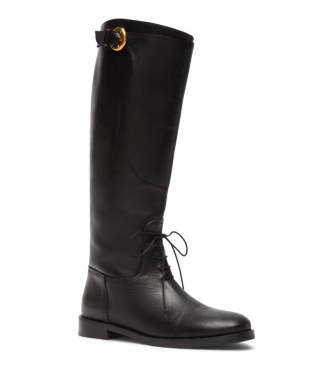 Weekend Max Mara Stivali in pelle nera Visby