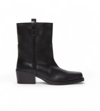 Weekend Max Mara Ranch ankelstvler i lder, sort