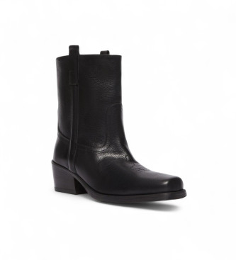 Weekend Max Mara Ranch ankelstvler i lder, sort