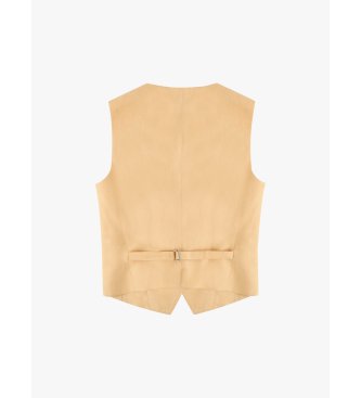 Weekend Max Mara Wkdpace linnen gilet geel