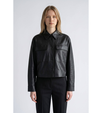 Weekend Max Mara Chaqueta de Cuero Wkdpiovra črna