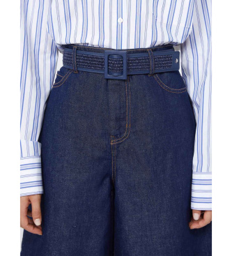 Weekend Max Mara Cintur�n con efecto rafia Wkabocca marino