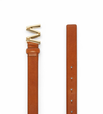 Weekend Max Mara Ceinture en cuir marron de l'Ouest