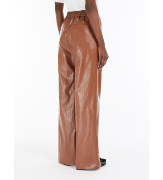 Weekend Max Mara Palazzo-Hose Plutonne braun