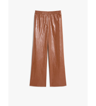 Weekend Max Mara Pantaln palazzo Plutonne marrn