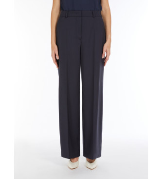 Weekend Max Mara Visivo Palazzo-Hose aus Wolle, navy