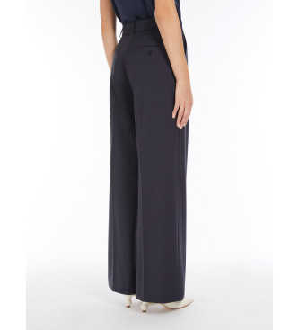 Weekend Max Mara Visivo navy wool palazzo trousers