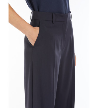 Weekend Max Mara Visivo Palazzo-Hose aus Wolle, navy