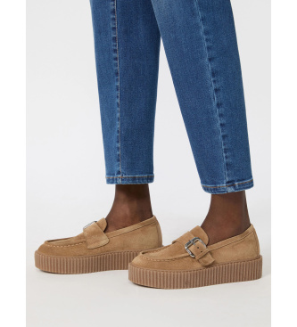 Weekend Max Mara Mocassins en Cuir Wkanavetta marron