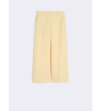 Weekend Max Mara Wkdmalizia yellow linen trousers