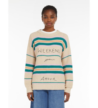 Weekend Max Mara Angus Pullover aus beiger Baumwolle