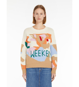 Weekend Max Mara Beżowo-pomarańczowy sweter Fabian