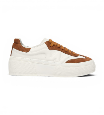 Weekend Max Mara Baskets en Cuir Wkatessile blanc