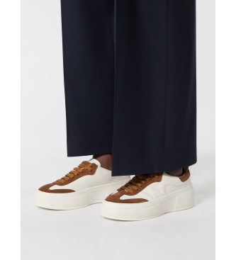 Weekend Max Mara Baskets en Cuir Wkatessile blanc