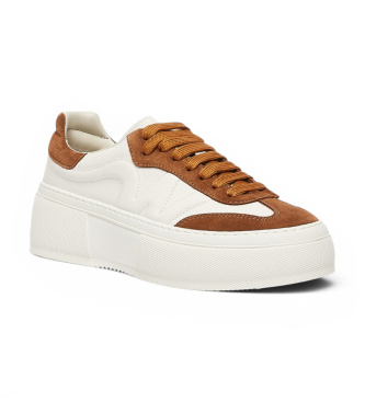 Weekend Max Mara Baskets en Cuir Wkatessile blanc