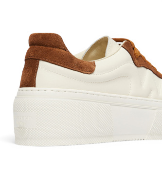 Weekend Max Mara Baskets en Cuir Wkatessile blanc