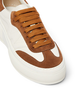 Weekend Max Mara Baskets en Cuir Wkatessile blanc