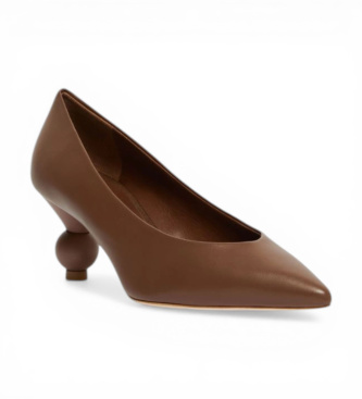 Weekend Max Mara Chaussures en cuir marron Renza