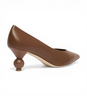 Weekend Max Mara Chaussures en cuir marron Renza