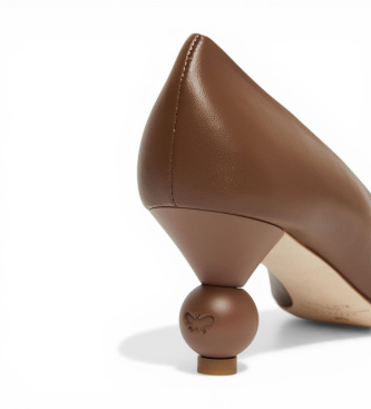 Weekend Max Mara Chaussures en cuir marron Renza