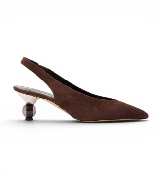 Weekend Max Mara Chaussures en Cuir Wkaorma marron