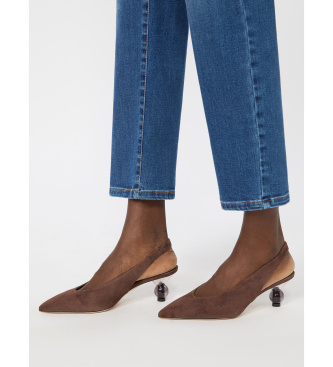 Weekend Max Mara Chaussures en Cuir Wkaorma marron