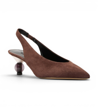 Weekend Max Mara Chaussures en Cuir Wkaorma marron