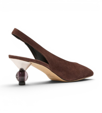 Weekend Max Mara Chaussures en Cuir Wkaorma marron