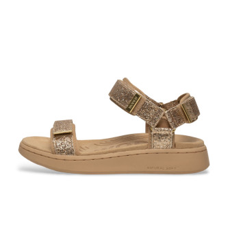 Woden Braune Linie Glitzer-Sandalen